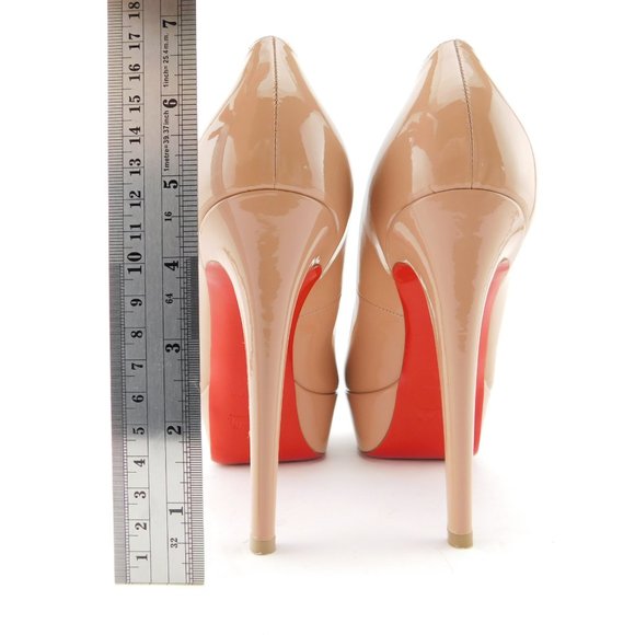 CHRISTIAN LOUBOUTIN Nude Platform Heel Pumps 38.5 - Picture 6 of 8